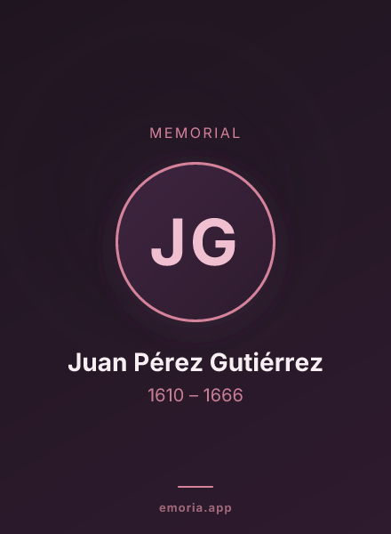 Memorial portrait of Juan Pérez Gutiérrez