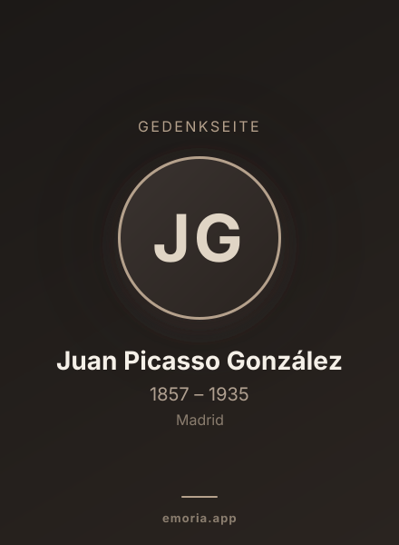 Gedenkportrait von Juan Picasso González