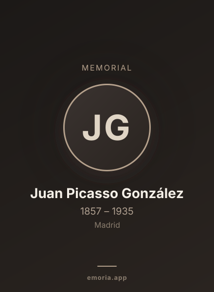 Memorial portrait of Juan Picasso González