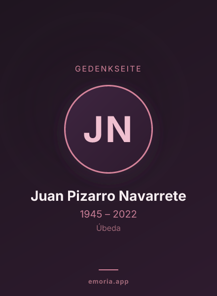 Gedenkportrait von Juan Pizarro Navarrete
