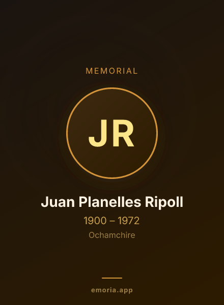 Memorial portrait of Juan Planelles Ripoll