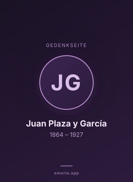 Gedenkportrait von Juan Plaza y García