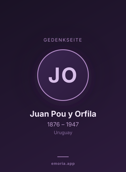 Gedenkportrait von Juan Pou y Orfila