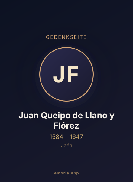 Gedenkportrait von Juan Queipo de Llano y Flórez