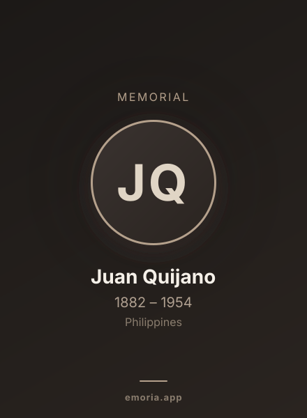 Memorial portrait of Juan Quijano