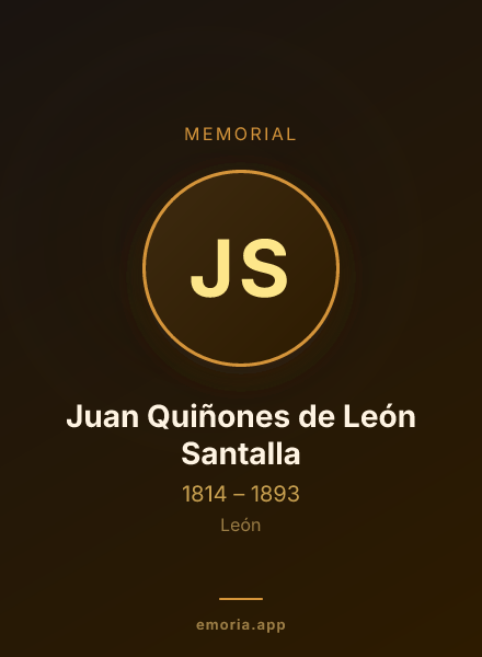 Memorial portrait of Juan Quiñones de León Santalla