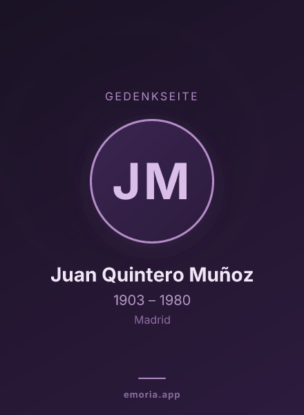 Gedenkportrait von Juan Quintero Muñoz