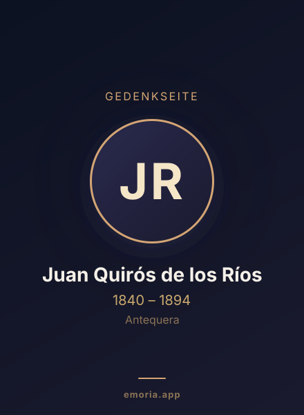 Gedenkportrait von Juan Quirós de los Ríos