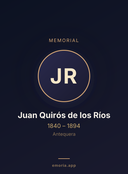 Memorial portrait of Juan Quirós de los Ríos