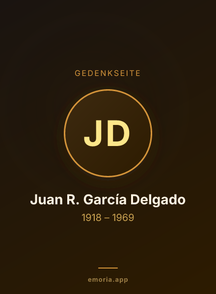 Gedenkportrait von Juan R. García Delgado