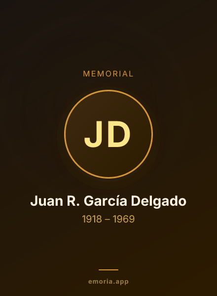 Memorial portrait of Juan R. García Delgado