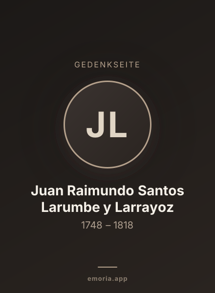 Gedenkportrait von Juan Raimundo Santos Larumbe y Larrayoz