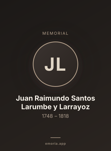 Memorial portrait of Juan Raimundo Santos Larumbe y Larrayoz