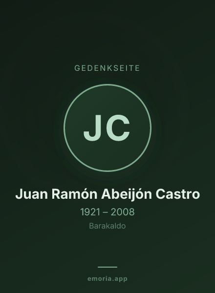 Gedenkportrait von Juan Ramón Abeijón Castro