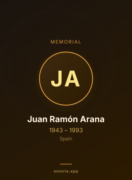 Memorial portrait of Juan Ramón Arana