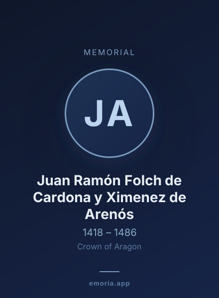 Memorial portrait of Juan Ramón Folch de Cardona y Ximenez de Arenós