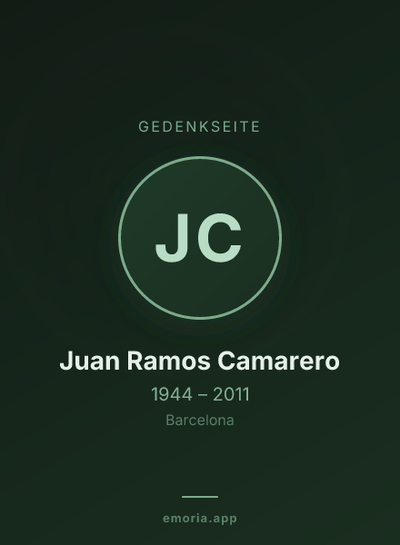Gedenkportrait von Juan Ramos Camarero