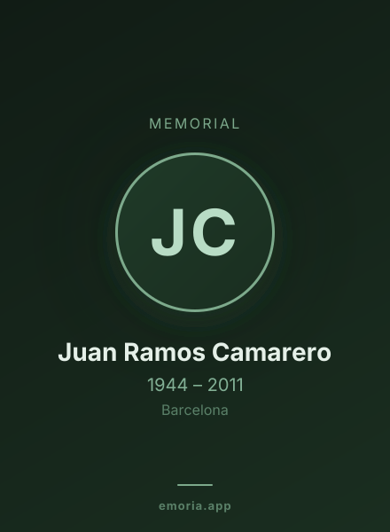 Memorial portrait of Juan Ramos Camarero