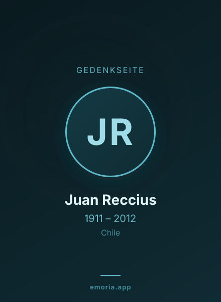 Gedenkportrait von Juan Reccius