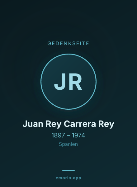 Gedenkportrait von Juan Rey Carrera Rey