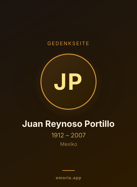 Gedenkportrait von Juan Reynoso Portillo