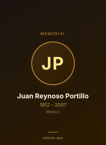 Memorial portrait of Juan Reynoso Portillo