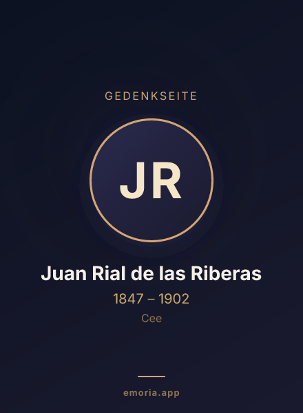 Gedenkportrait von Juan Rial de las Riberas