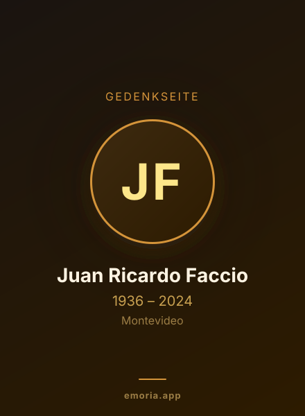 Gedenkportrait von Juan Ricardo Faccio