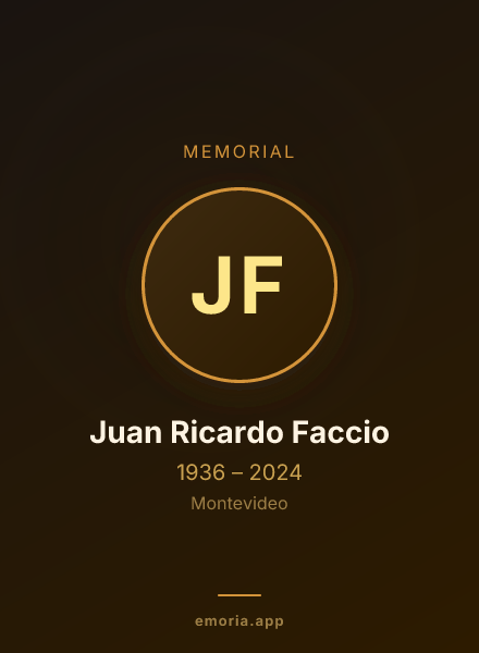 Memorial portrait of Juan Ricardo Faccio