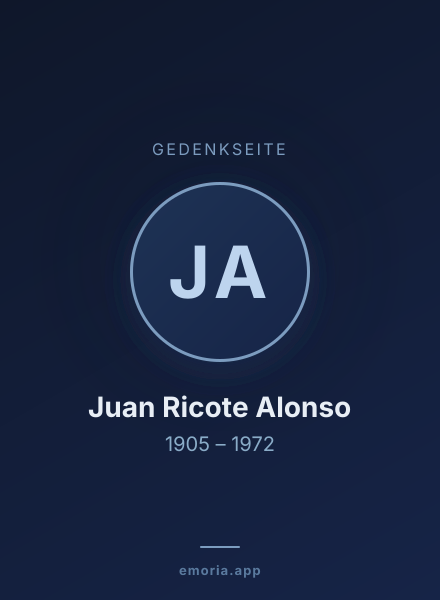 Gedenkportrait von Juan Ricote Alonso