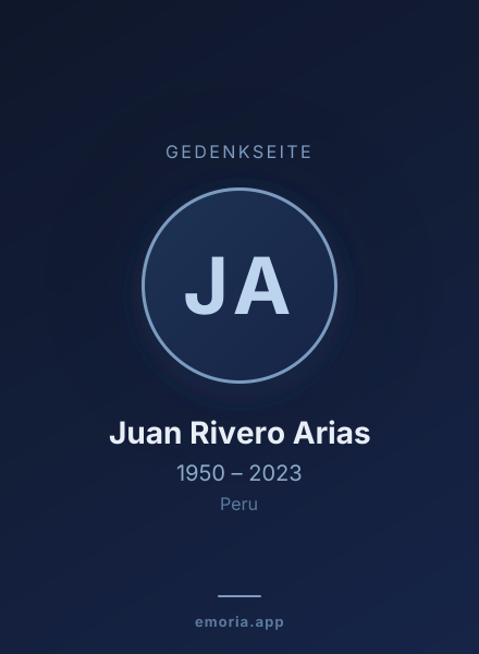 Gedenkportrait von Juan Rivero Arias