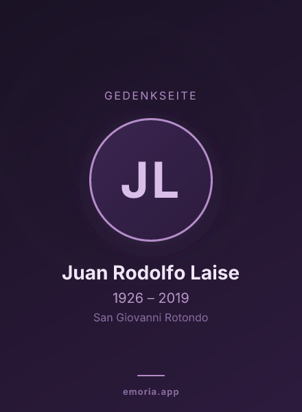Gedenkportrait von Juan Rodolfo Laise