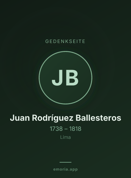 Gedenkportrait von Juan Rodríguez Ballesteros