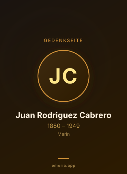 Gedenkportrait von Juan Rodriguez Cabrero