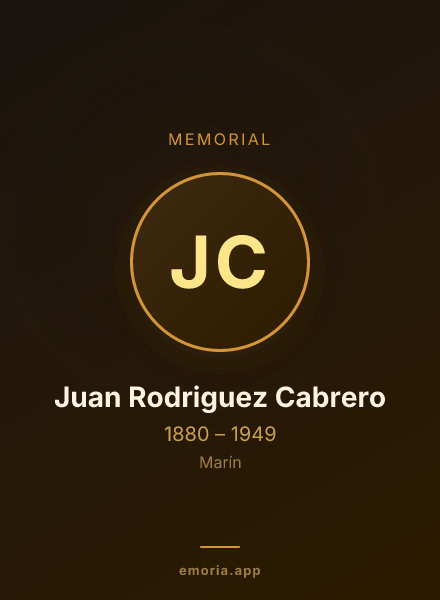 Memorial portrait of Juan Rodriguez Cabrero