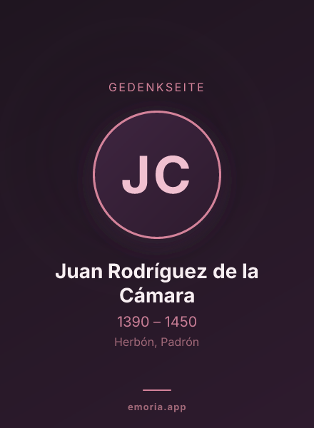 Gedenkportrait von Juan Rodríguez de la Cámara