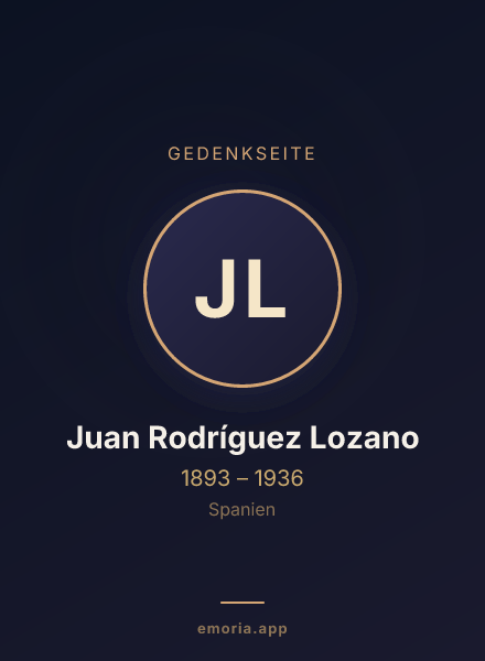 Gedenkportrait von Juan Rodríguez Lozano