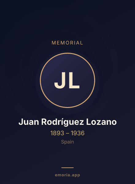 Memorial portrait of Juan Rodríguez Lozano
