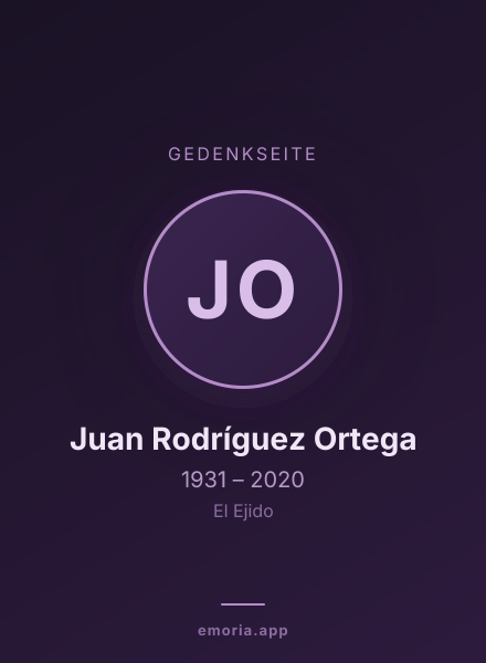 Gedenkportrait von Juan Rodríguez Ortega