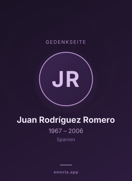 Gedenkportrait von Juan Rodríguez Romero