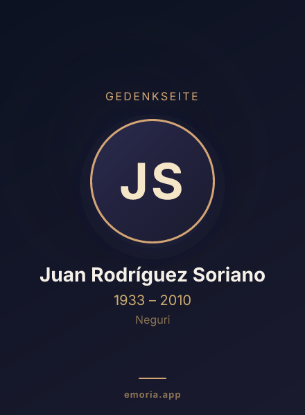 Gedenkportrait von Juan Rodríguez Soriano