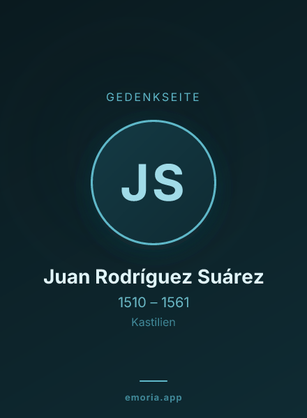 Gedenkportrait von Juan Rodríguez Suárez