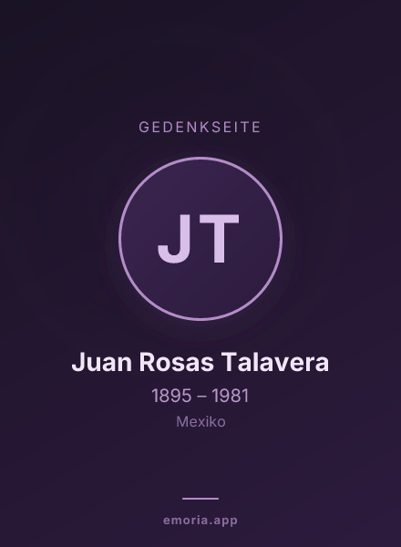Gedenkportrait von Juan Rosas Talavera