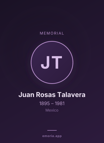 Memorial portrait of Juan Rosas Talavera