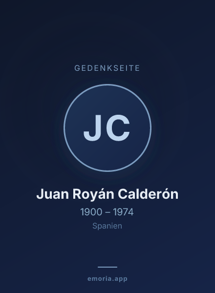 Gedenkportrait von Juan Royán Calderón