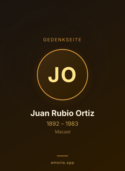Gedenkportrait von Juan Rubio Ortiz