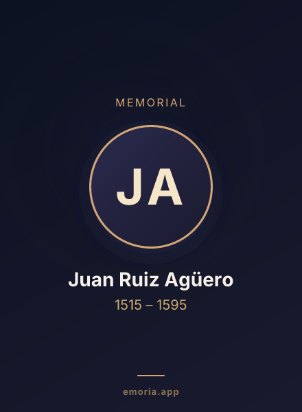 Memorial portrait of Juan Ruiz Agüero