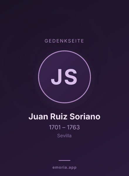 Gedenkportrait von Juan Ruiz Soriano