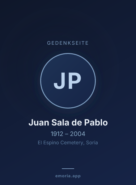 Gedenkportrait von Juan Sala de Pablo