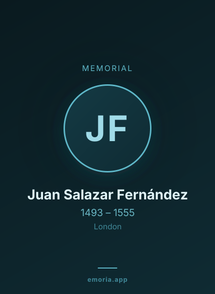 Memorial portrait of Juan Salazar Fernández